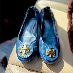 Tory Burch Blue Ballet Flats